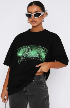 Restocked | White Fox Boutique Step It Up Oversized Tee black