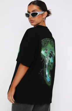 Restocked | White Fox Boutique Step It Up Oversized Tee black