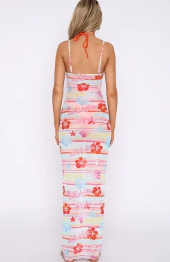 Maxi Dresses | White Fox Boutique Still Waiting Mesh Maxi Dress Tropical Horizon multi