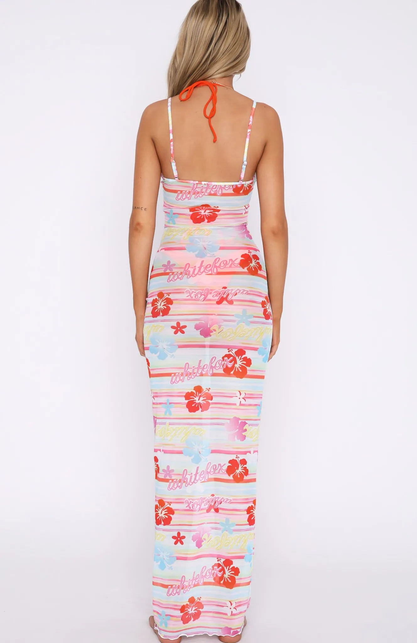 Maxi Dresses | White Fox Boutique Still Waiting Mesh Maxi Dress Tropical Horizon multi