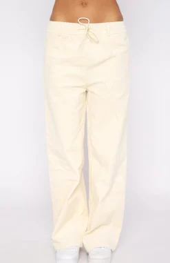 Pants | White Fox Boutique Stop Trying Cord Pants Cream white