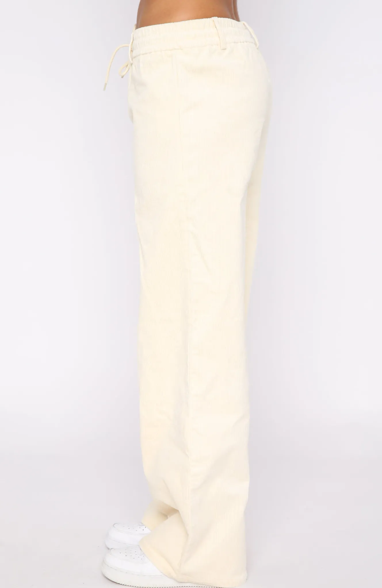 Pants | White Fox Boutique Stop Trying Cord Pants Cream white