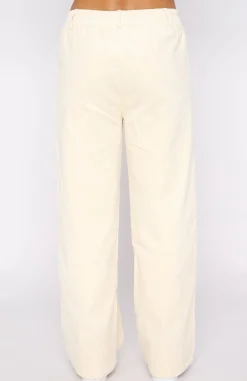 Pants | White Fox Boutique Stop Trying Cord Pants Cream white