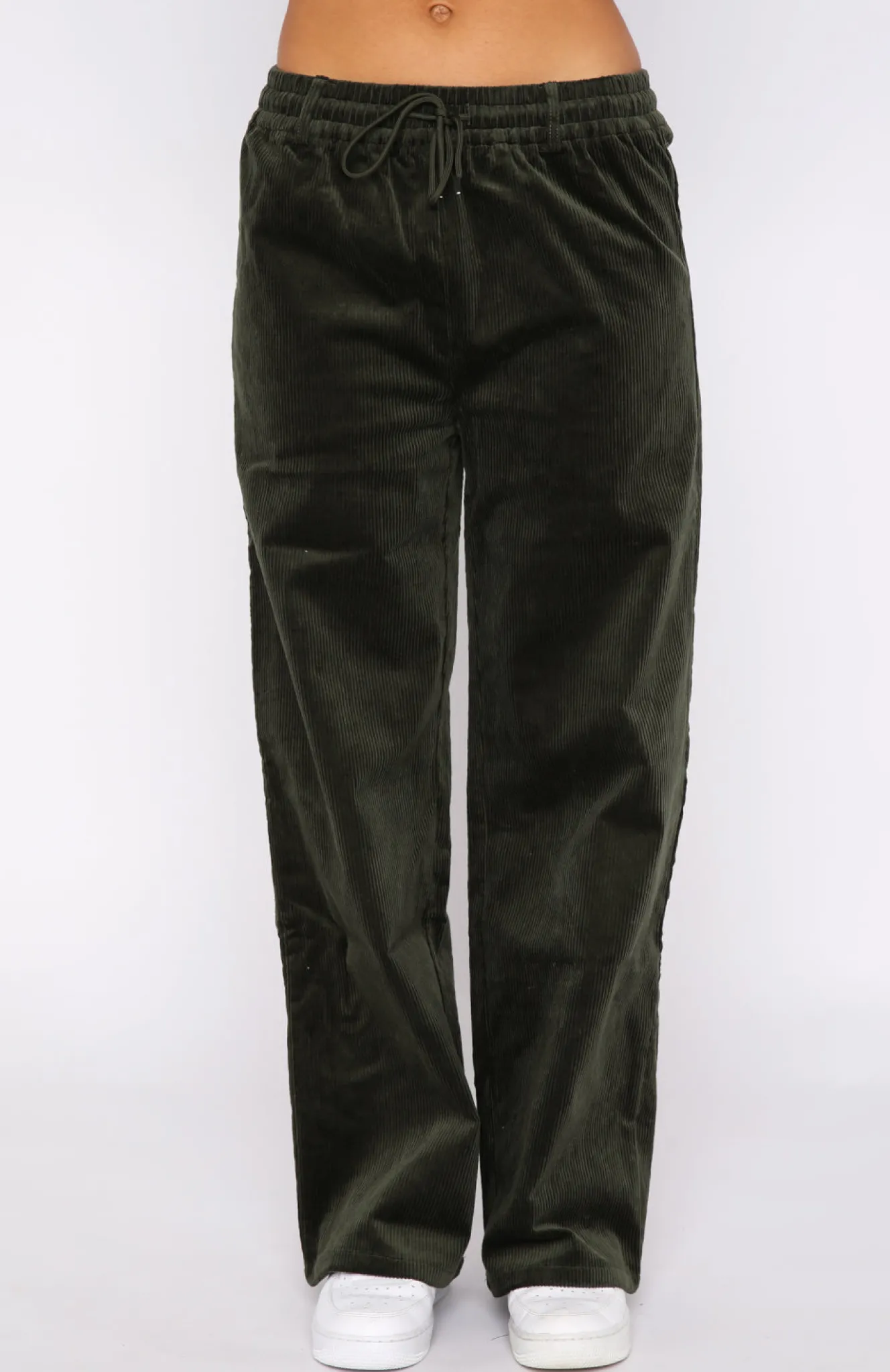 Pants | White Fox Boutique Stop Trying Cord Pants Khaki green