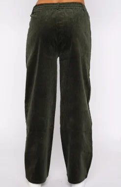 Pants | White Fox Boutique Stop Trying Cord Pants Khaki green