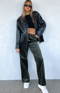 Pants | White Fox Boutique Stop Trying Cord Pants Khaki green