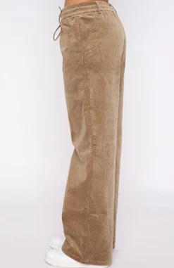 Pants | White Fox Boutique Stop Trying Cord Pants Mocha brown