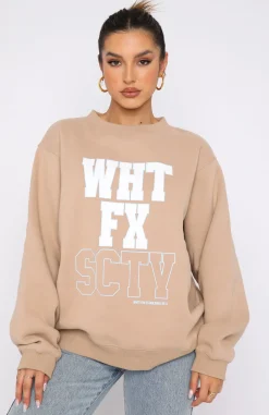 Jackets & Blazers | White Fox Boutique Strong Style Sweater Sand nude