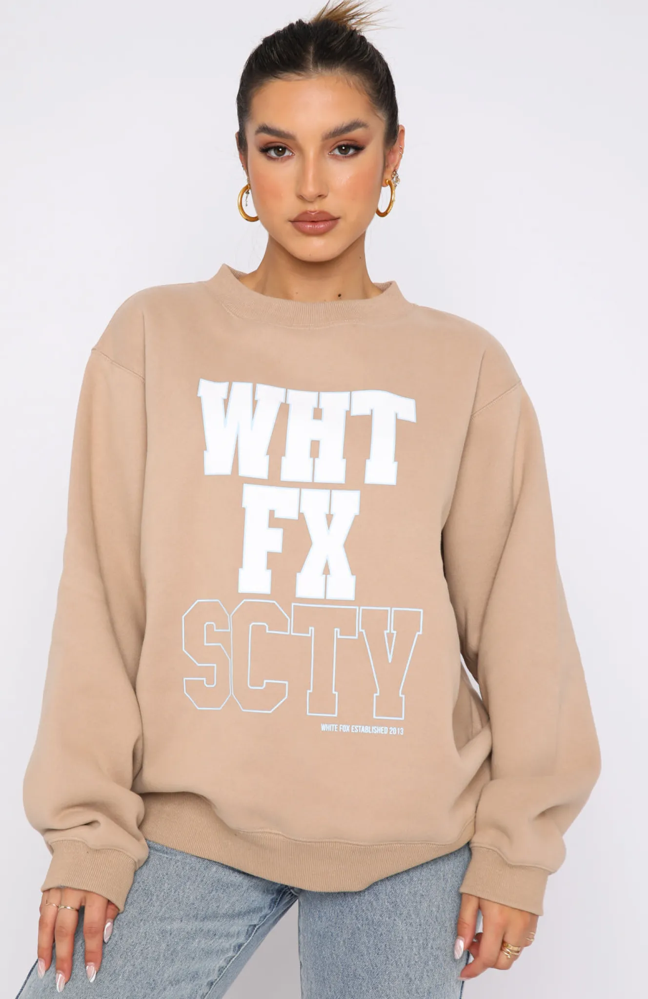 Jackets & Blazers | White Fox Boutique Strong Style Sweater Sand nude