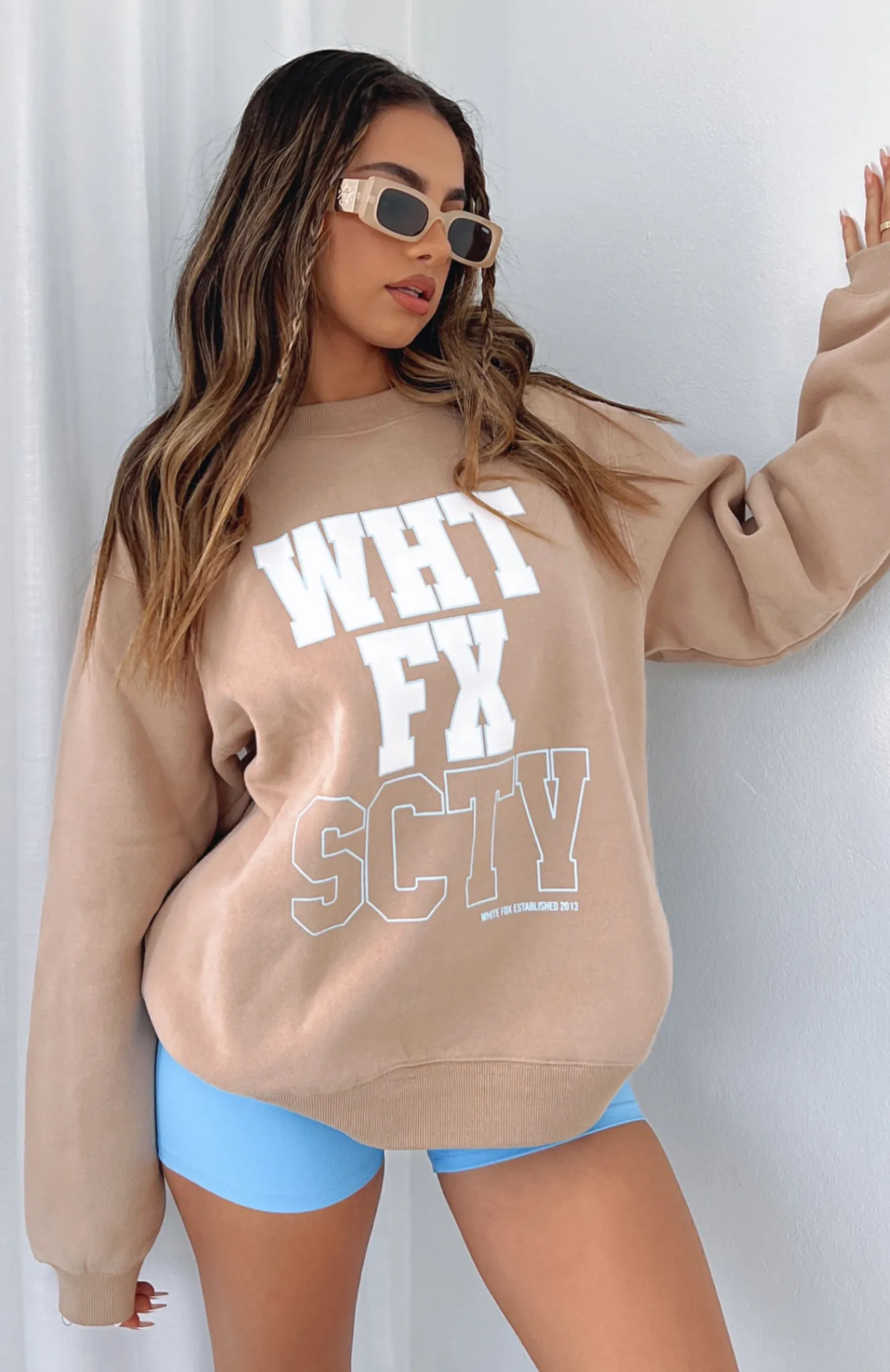 Jackets & Blazers | White Fox Boutique Strong Style Sweater Sand nude