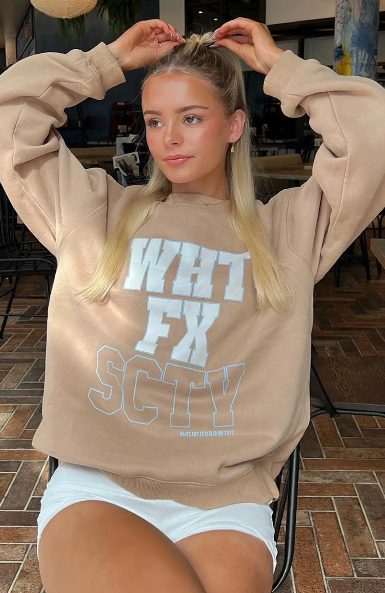 Jackets & Blazers | White Fox Boutique Strong Style Sweater Sand nude