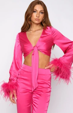 Shirts & Blouses | White Fox Boutique Style Sensation Crop Hot pink