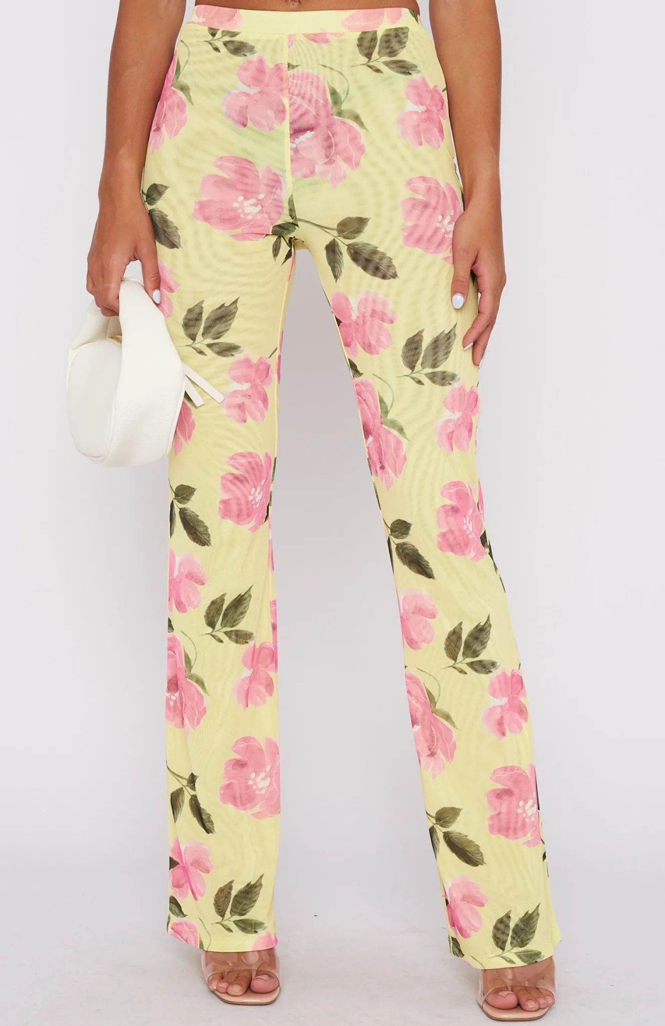 Pants | White Fox Boutique Summer In The City Pants Lemon Rose yellow