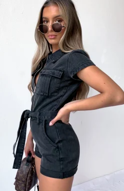 Restocked | White Fox Boutique Summer Of Love Playsuit Acid black