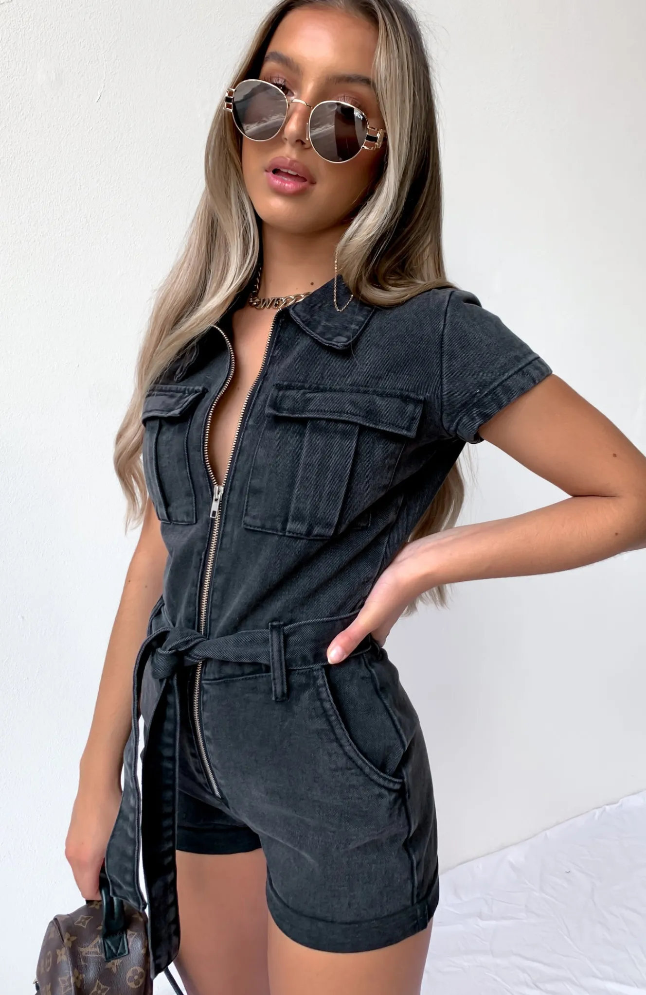 Restocked | White Fox Boutique Summer Of Love Playsuit Acid black