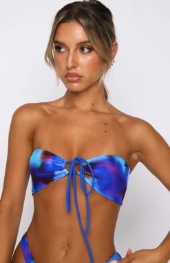 Bikini Tops | White Fox Boutique Summer Sea Bikini Top Dolce Vita Print blue
