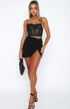 Restocked | White Fox Boutique Sunset Views Mini Skirt black