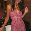 Restocked | White Fox Boutique Sweet Fling Mini Dress Fuchsia Print pink