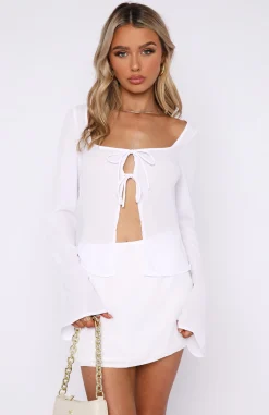 Shirts & Blouses | White Fox Boutique Sweet Secrets Long Sleeve Top white
