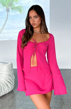 Shirts & Blouses | White Fox Boutique Sweet Secrets Long Sleeve Top Lipstick pink
