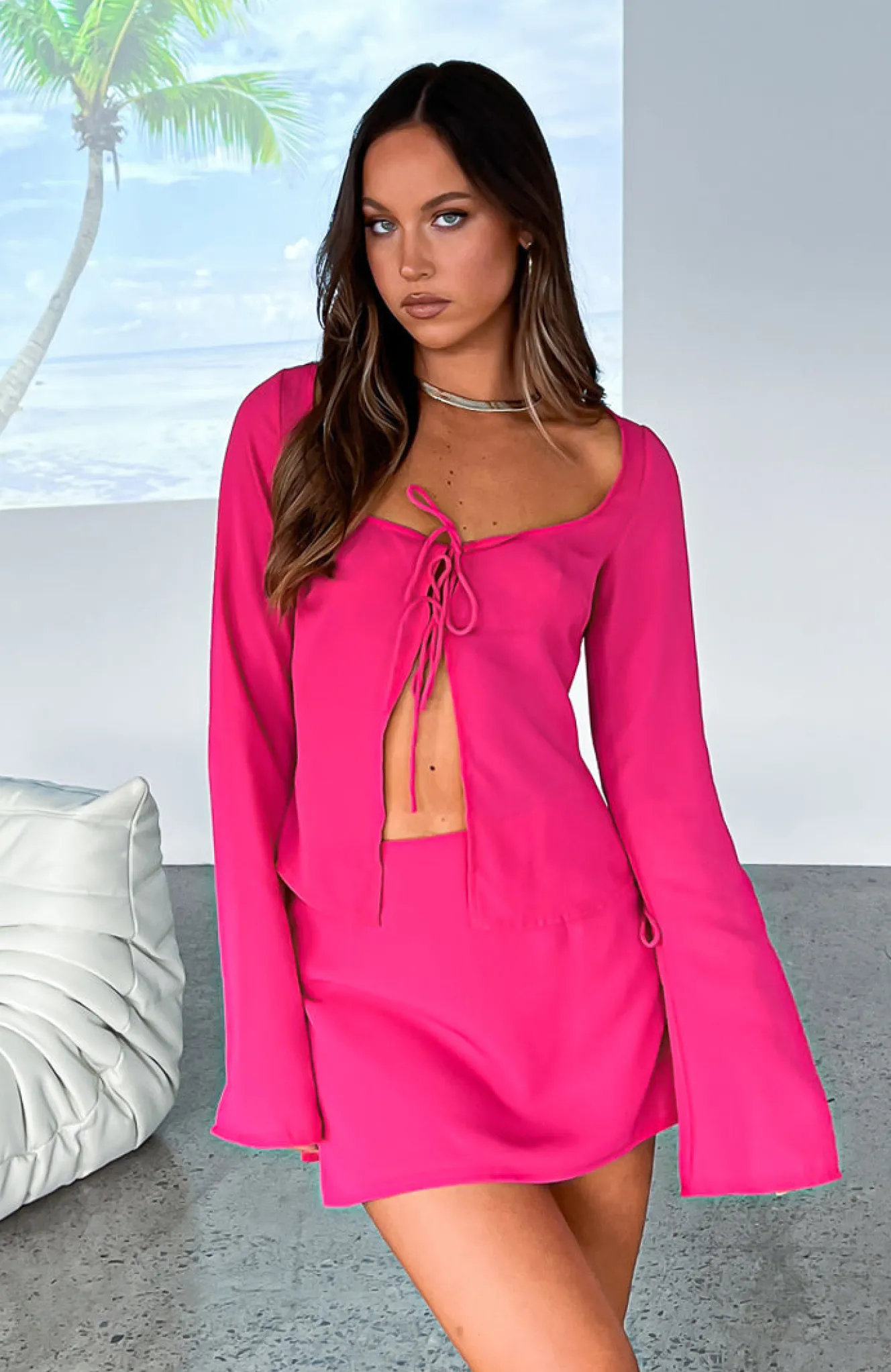 Shirts & Blouses | White Fox Boutique Sweet Secrets Long Sleeve Top Lipstick pink