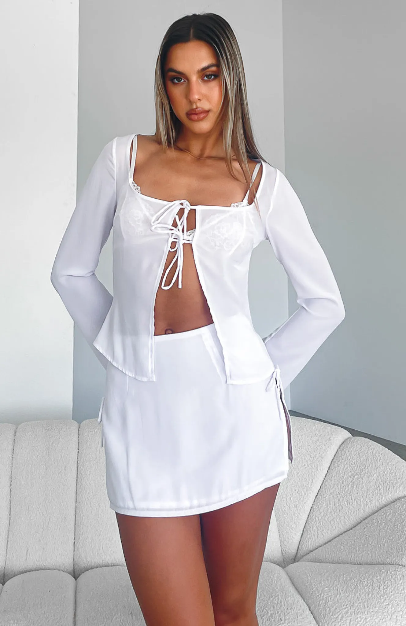 Shirts & Blouses | White Fox Boutique Sweet Secrets Long Sleeve Top white