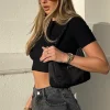 Shirts & Blouses | White Fox Boutique Switching Sides Crop black