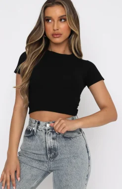 Shirts & Blouses | White Fox Boutique Switching Sides Crop black