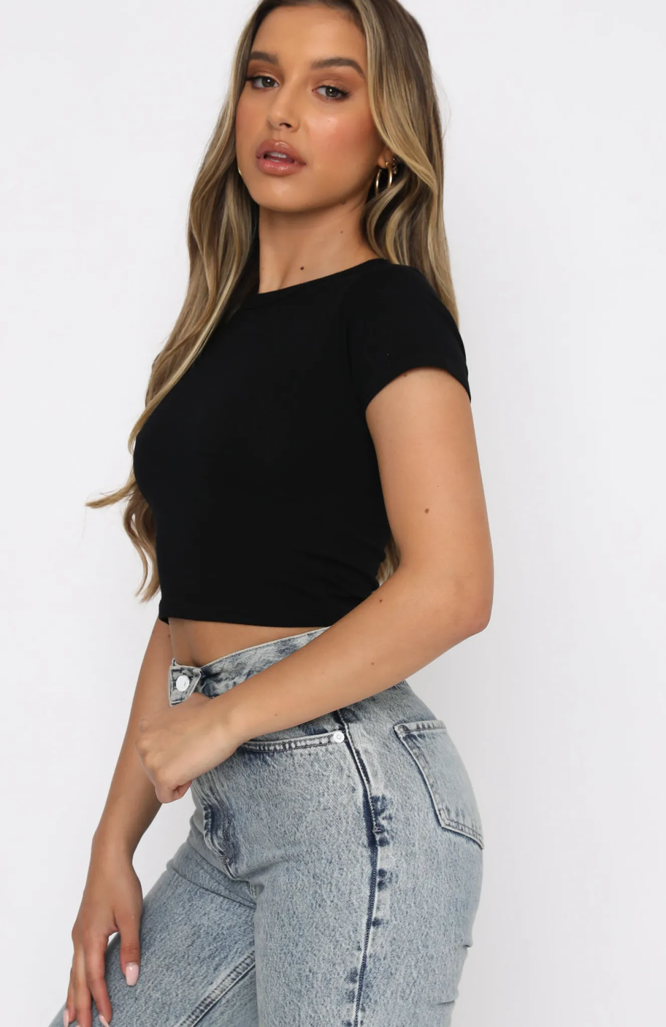 Shirts & Blouses | White Fox Boutique Switching Sides Crop black