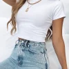 Shirts & Blouses | White Fox Boutique Switching Sides Crop white