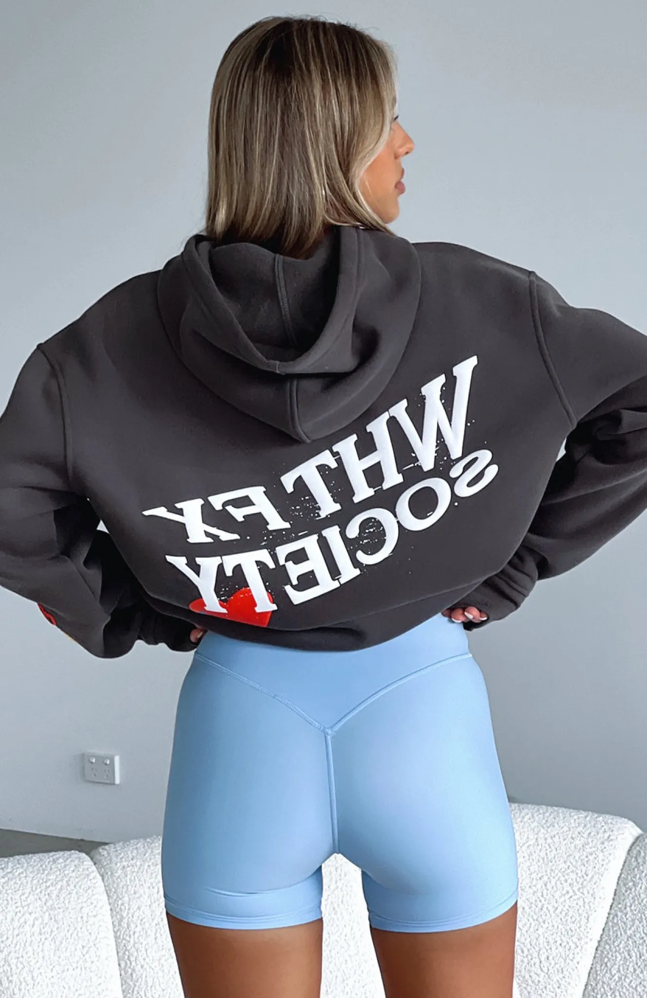 Jackets & Blazers | White Fox Boutique System Overload Oversized Hoodie Charcoal grey