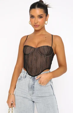 Shirts & Blouses | White Fox Boutique Take A Chance Bustier black