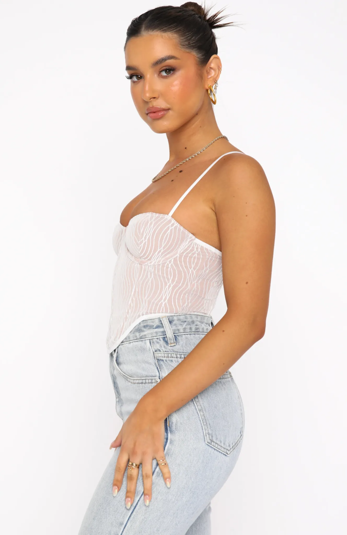 Shirts & Blouses | White Fox Boutique Take A Chance Bustier white
