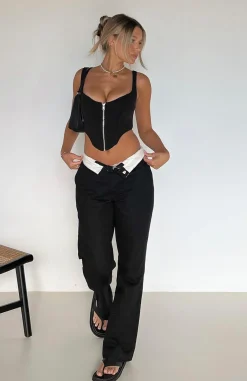 Pants | White Fox Boutique Take Caution Pants black
