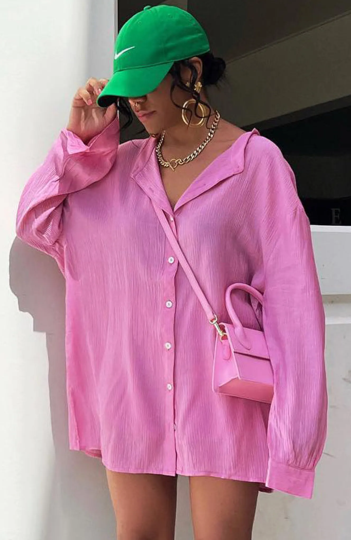 Resort Wear | White Fox Boutique Take Me Out Shirt pink