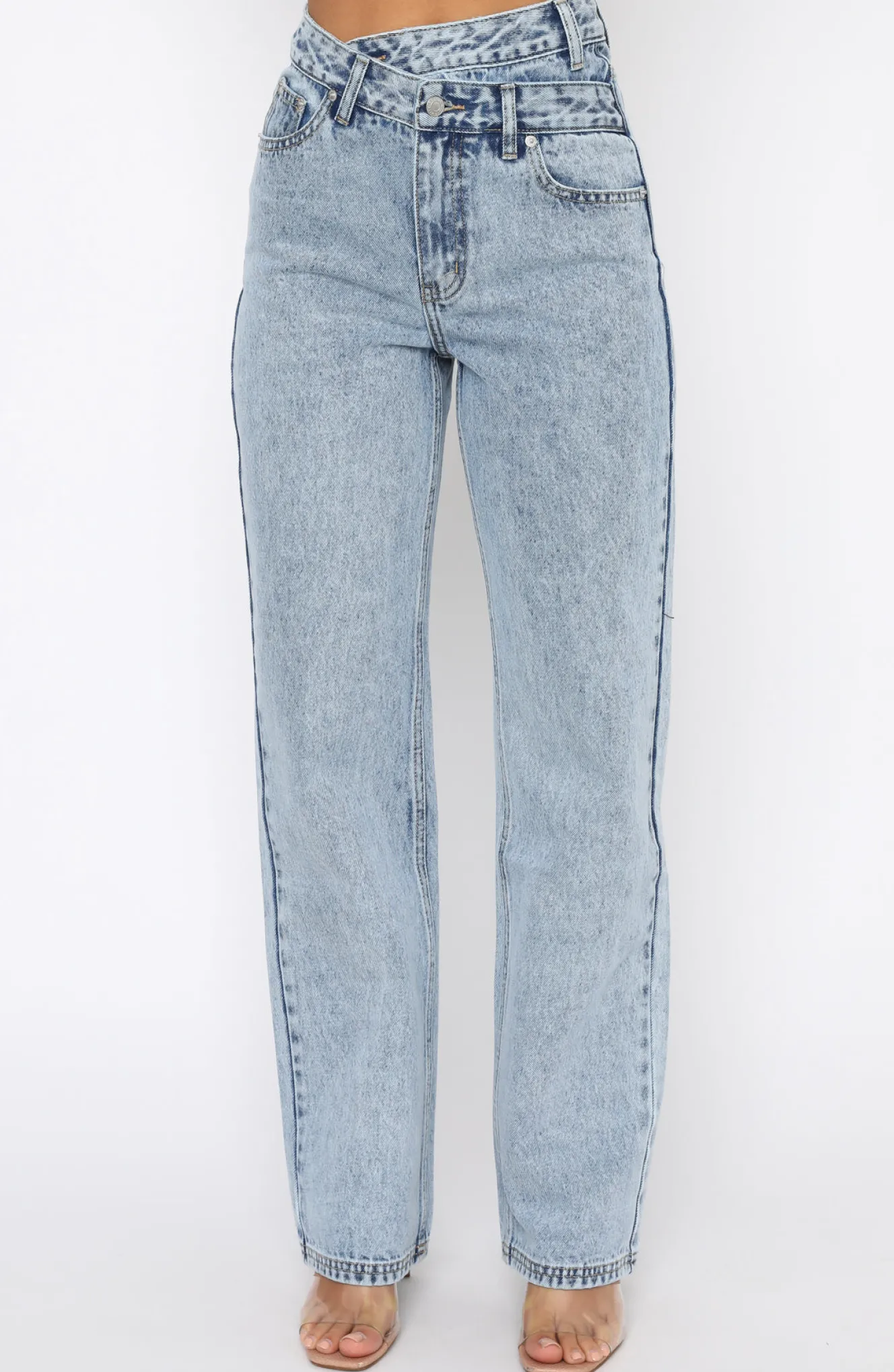 Denim | White Fox Boutique Take My Time Jeans Washed blue