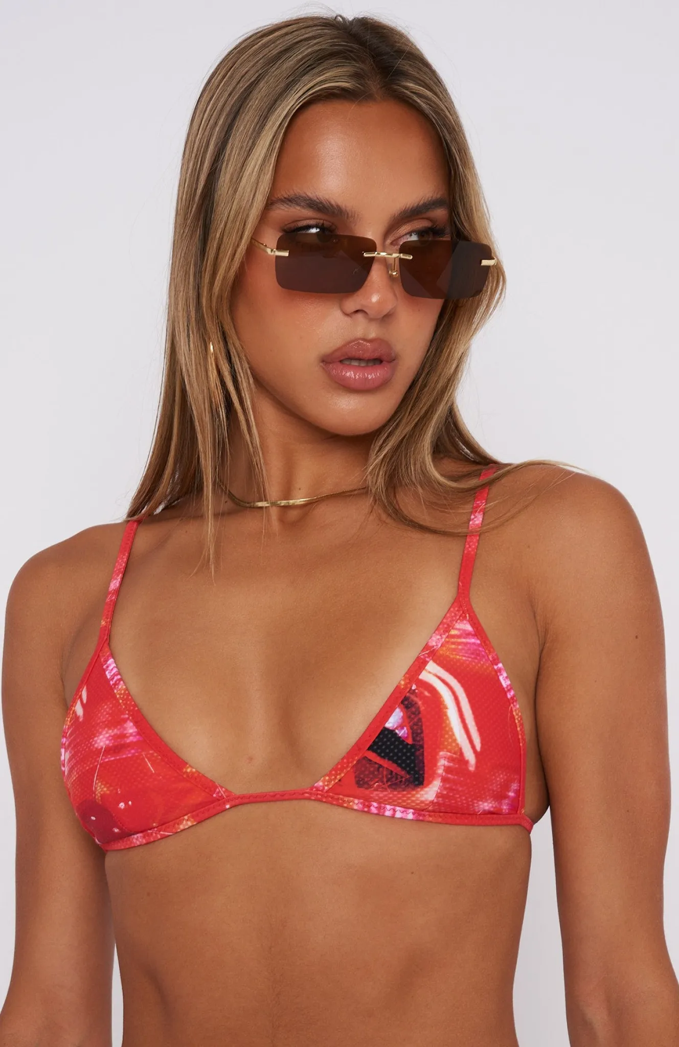 Bikini Bottoms | White Fox Boutique Take Notice Bikini Top Rouge red