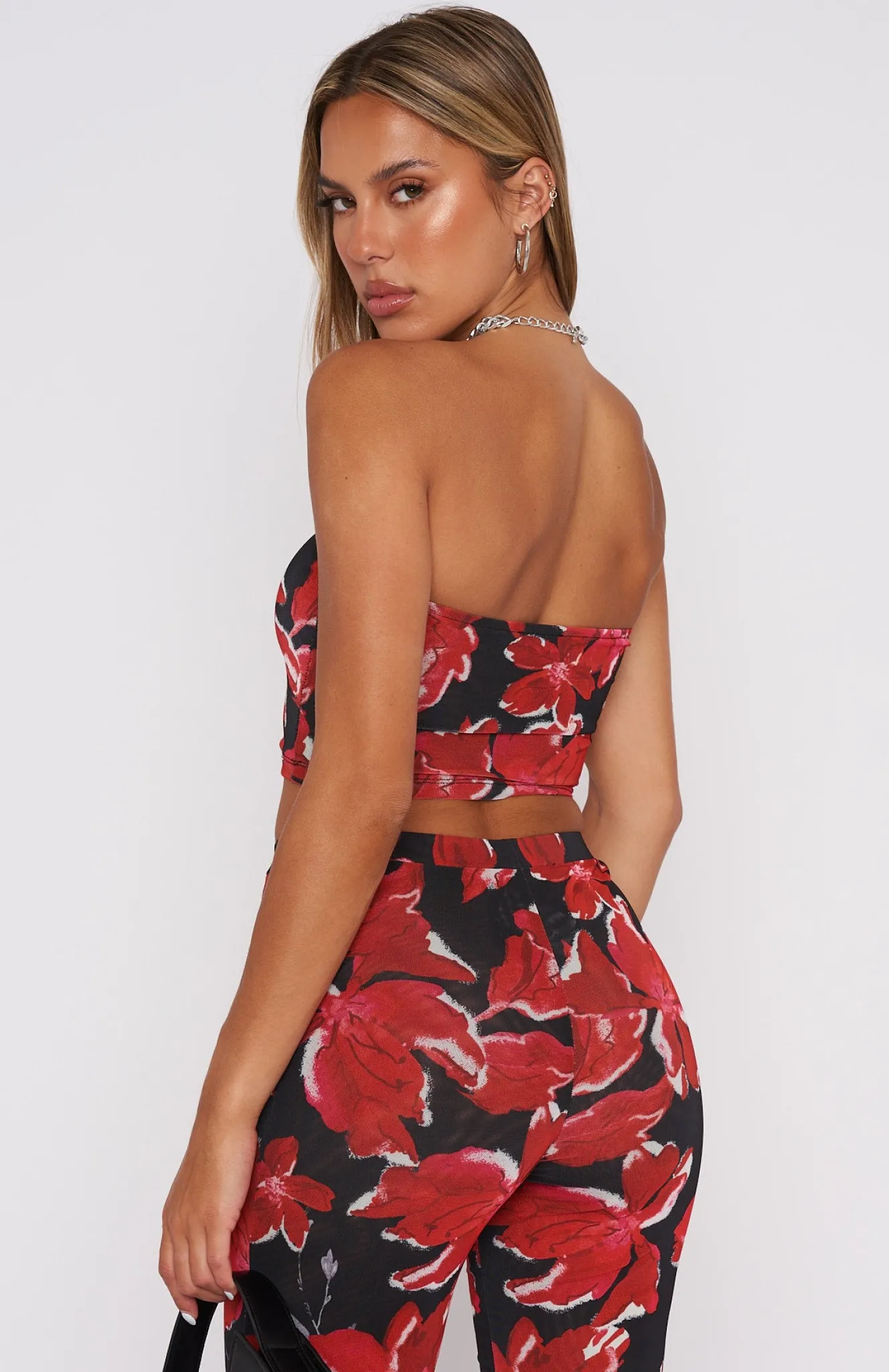 Shirts & Blouses | White Fox Boutique Take Notice Strapless Crop Wildflower black