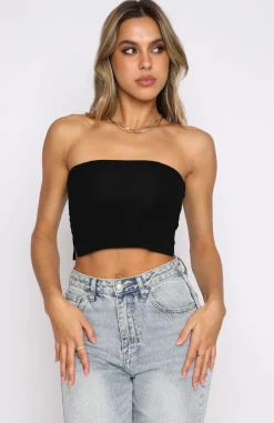 Shirts & Blouses | White Fox Boutique Take That Break Strapless Crop black