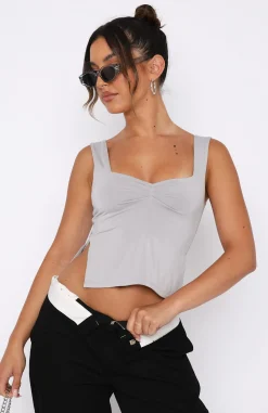 Shirts & Blouses | White Fox Boutique Taking Off Top Mist grey