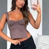 Shirts & Blouses | White Fox Boutique Taking Off Top Mocha brown
