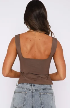 Shirts & Blouses | White Fox Boutique Taking Off Top Mocha brown