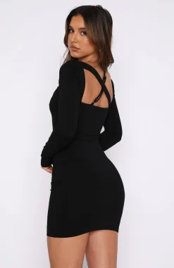 Long Sleeve Dresses | White Fox Boutique Taste Of Summer Long Sleeve Mini Dress black
