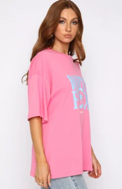 Shirts & Blouses | White Fox Boutique Team Player Oversized Tee pink
