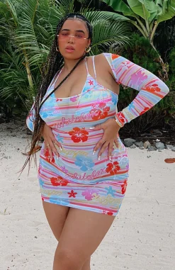 Resort Wear | White Fox Boutique Temperature Rising Mesh Bolero Tropical Horizon multi