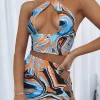 Shirts & Blouses | White Fox Boutique Tempt Me Crop Orange Swirl blue