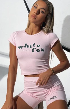 Shirts & Blouses | White Fox Boutique 4th Edition Ribbed Baby Tee Valentine pink