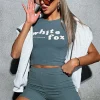 Shirts & Blouses | White Fox Boutique 4th Edition Ribbed Baby Tee Petrol green