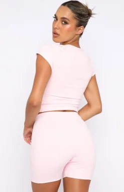 Shirts & Blouses | White Fox Boutique 4th Edition Ribbed Baby Tee Valentine pink