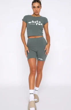 Shorts | White Fox Boutique 4th Edition Ribbed Bike Shorts Petrol green